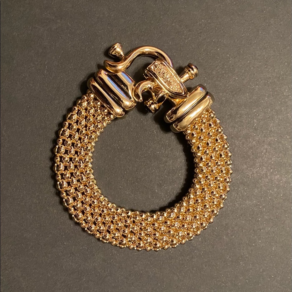 COPY - N.Y.Fashion, bracelet, popcorn chain, gold tone.:
